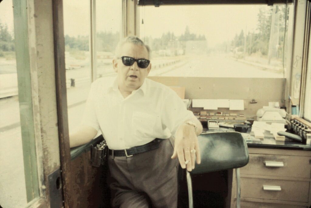 southworth wsf ticket booth. local resident the late bob covey.